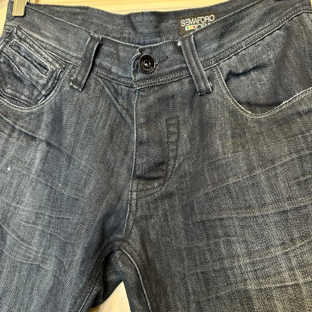 Semaforo Guido Dark Wash Button Fly Y2K Jersey Shore Streetwear Jeans